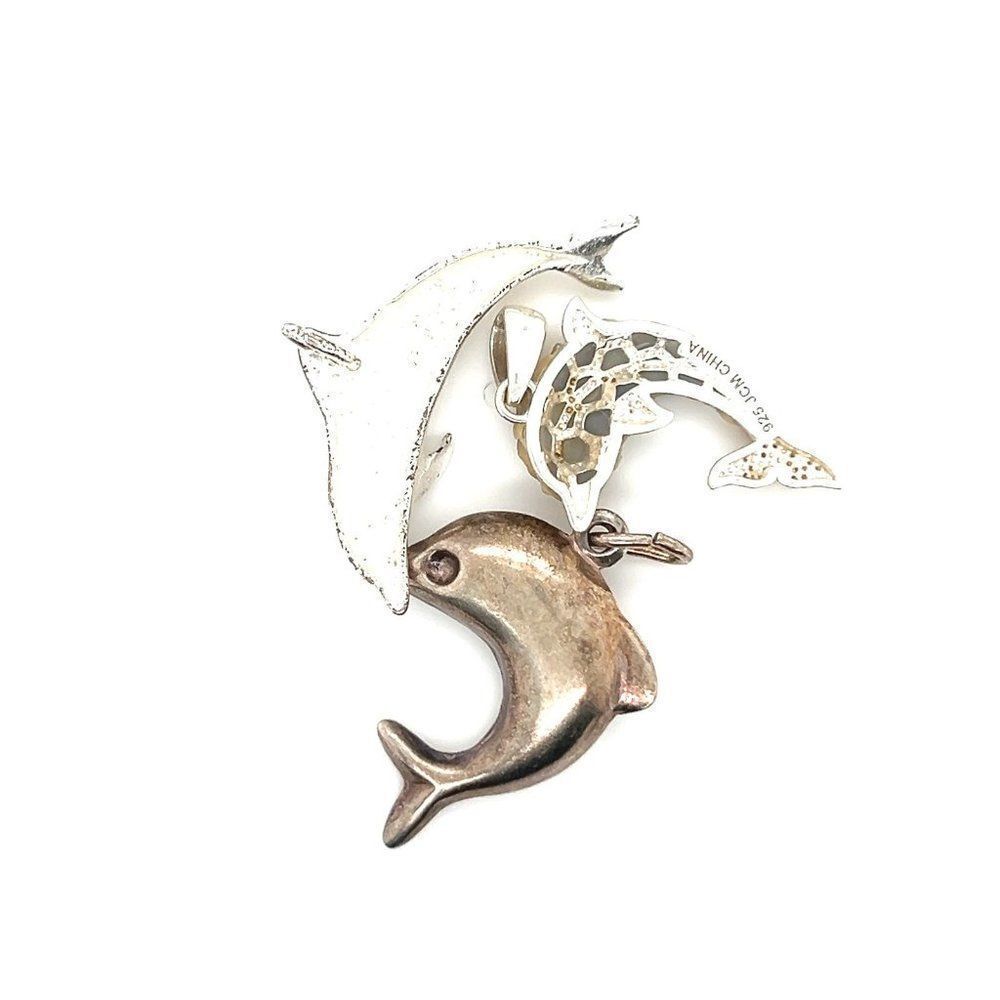 3 Silver Dolphins Pendant